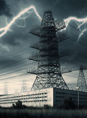 HAARP, a research project to study the interaction of the ionosphere with powerful electromagnetic radiation, created by a neural network, Generative AI technology