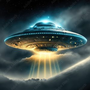 ufo in the sky made with generative ai