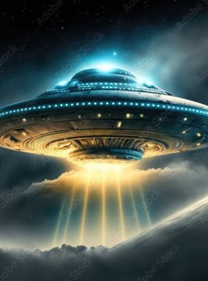 ufo in the sky made with generative ai